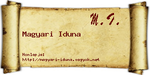 Magyari Iduna névjegykártya